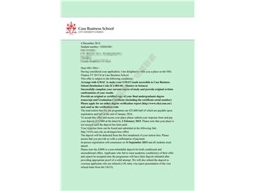 恭喜施同學(xué)獲得圣安德魯斯大學(xué)貨幣銀行金融碩士通知書