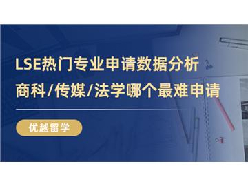 【英國大學介紹】LSE熱門專業申請數據分析，商科、傳媒、法學哪個最難申請？